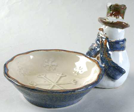 Forest Friends Open Figural Snowman Candy Dish
