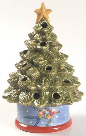 Christmastime in the City Figural 2 Piece Votive Candle