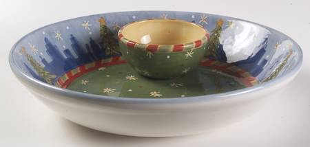 Christmastime in the City (2 Piece) Chip & Dip Set