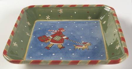 Christmastime in the City Square Candy Dish