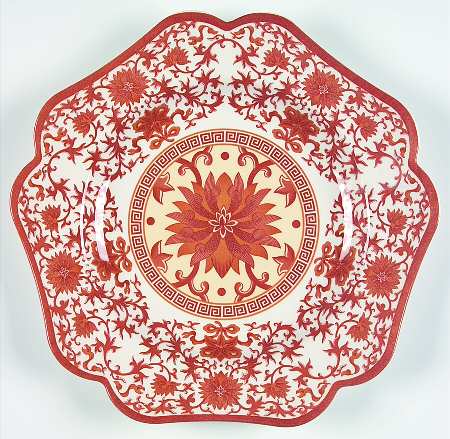 Home Accents Indian Red Buffet/Dessert Plate