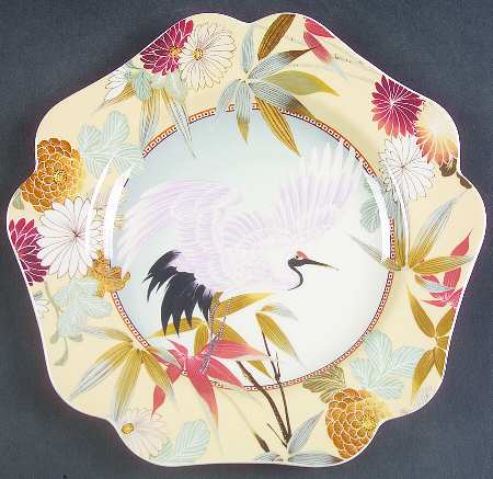 Home Accents Japanese Heron 9" Pentagonal Plate