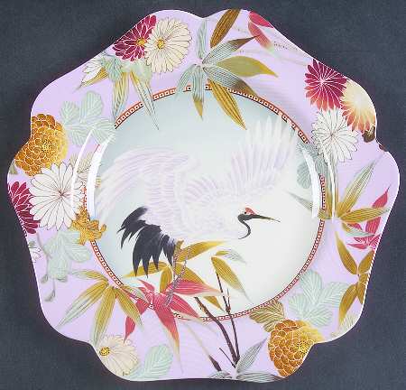 Home Accents Japanese Heron 9" Pentagonal Plate