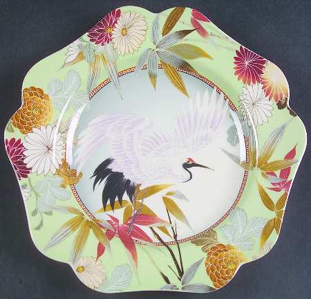 Home Accents Japanese Heron 9" Pentagonal Plate