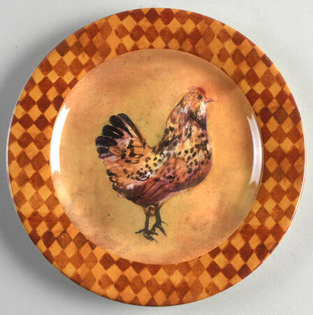 Rustic Rooster Salad Plate