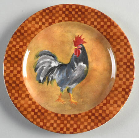 Rustic Rooster Salad Plate