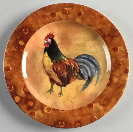 Rustic Rooster Salad Plate