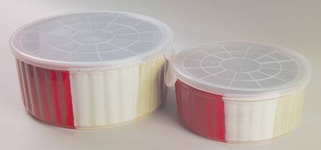 Gold Dust Red (Set of 2) Ceramic Storage Bowls
