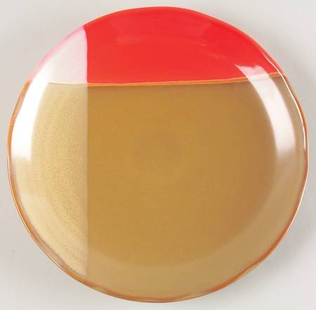 Gold Dust Red Salad Plate