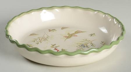 Holly Greens 10" Pie Baking Plate