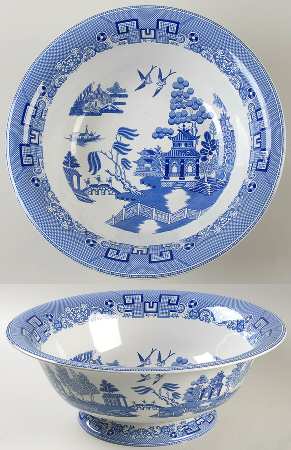 Blue Willow (Williams Sonoma) Bowl-Footed 14"