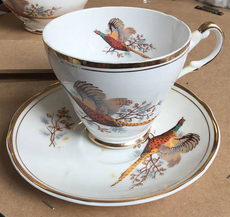 Pheasant Footed Cup & Saucer Set
