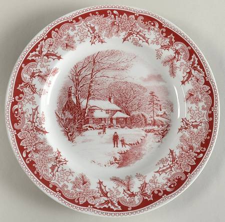 Winter's Eve Red (Camilla) Dinner Plate