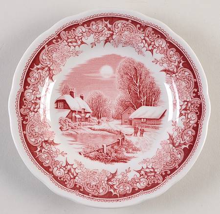 Winter's Eve Red (Camilla) Bread & Butter Plate