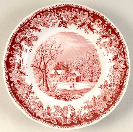 Winter's Eve Red (Camilla) Salad Plate