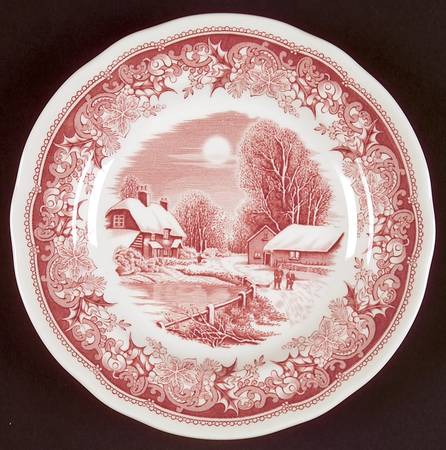 Winter's Eve Red (Camilla) Bread & Butter Plate