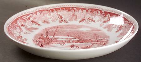 Winter's Eve Red (Camilla) 10" Individual Pasta Bowl