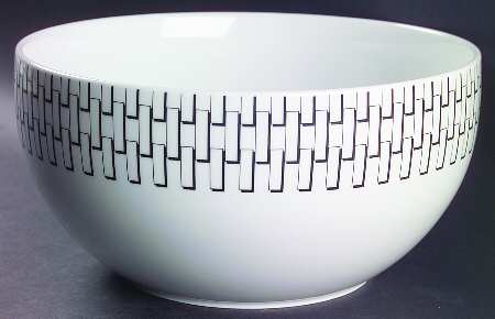 Foley Square Black 9" Round Vegetable Bowl