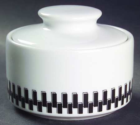 Foley Square Black Sugar Bowl & Lid