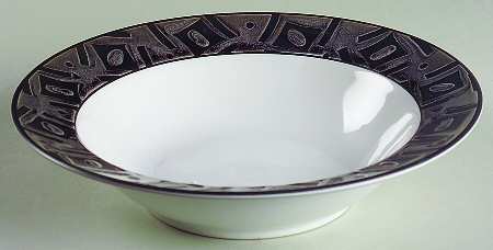 Vice Versa Black Rim Soup Bowl