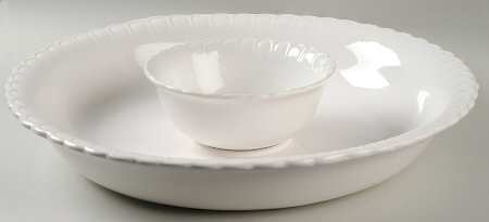Whiteware (2 Piece) Chip & Dip Set