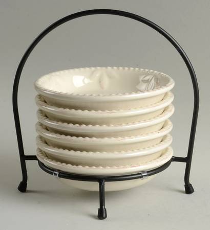 Sorrento Ivory (7 Piece) Dip Bowl Set (6 Bowls & Caddy)