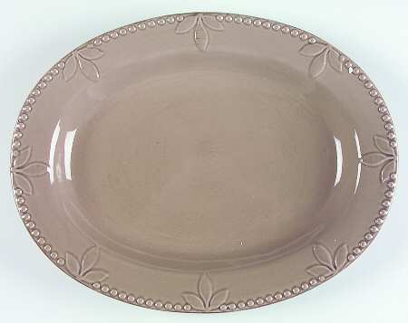 Sorrento Suede 14" Oval Serving Platter