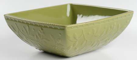 Chelsea Parsley (Green) 8" Square Vegetable Bowl