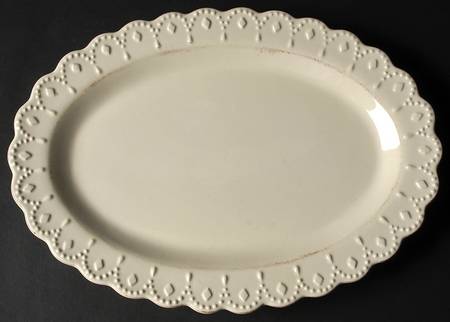 Now and Then Linen 14" Oval Serving Platter