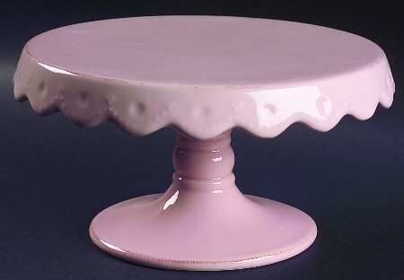 Now and Then Rose Blossom 8" Diameter Pedestal Cake Stand