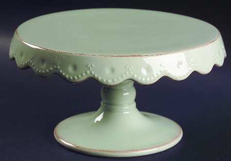 Now and Then Mint 8" Diameter Pedestal Cake Stand