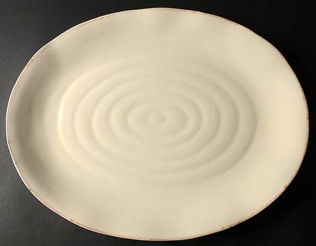 Ceramica Linen 18" Oval Serving Platter