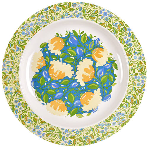 Chicory Hymn 15" Rose Dish (Round Deep Platter)