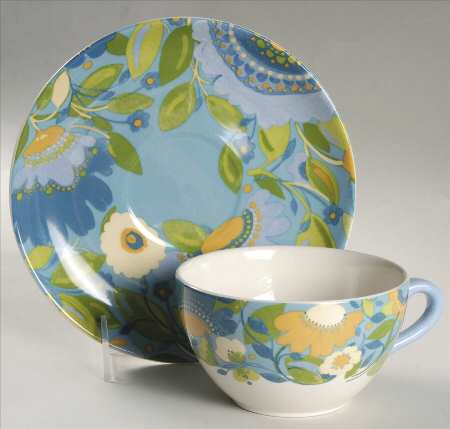 Chicory Hymn Flat Cup & Saucer Set