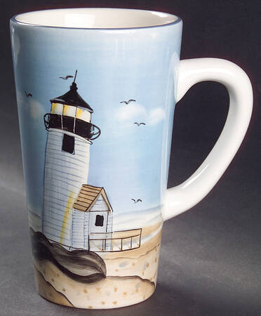 Nantucket Shoreline (Handpainted) Latte Mug
