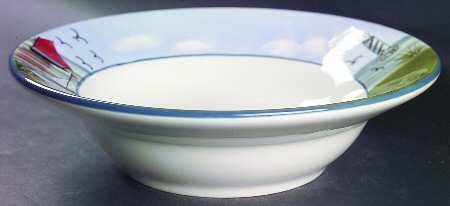 Nantucket Shoreline (Handpainted) Rim Soup Bowl
