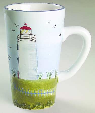 Nantucket Shoreline (Handpainted) Latte Mug