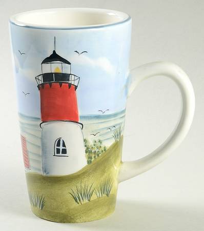 Nantucket Shoreline (Handpainted) Latte Mug