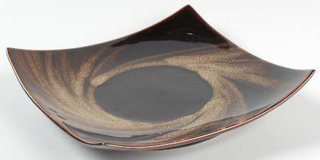 Tortoise Shell Square Salad Plate