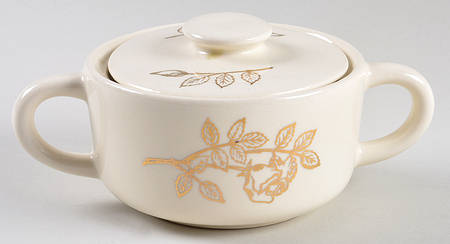 Golden Rose Sugar Bowl & Lid