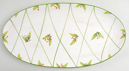 Berry Christmas 19" Oval Serving Platter