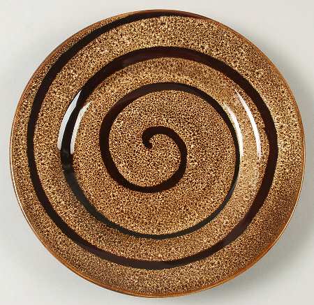 Pinwheel Brown Salad Plate