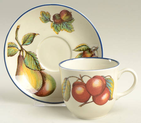 Autumn Fayre Flat Cup & Saucer Set