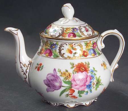 Empress Dresden Flowers Mini Teapot & Lid