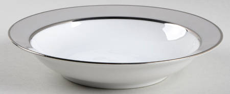 Gray Coral Rim Soup Bowl