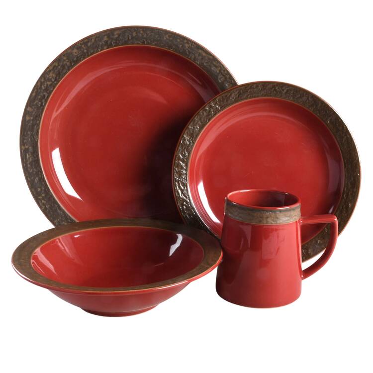 Rustic Cranberry 4 Piece Place Setting
