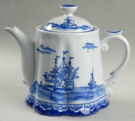 Blue Export Teapot & Lid