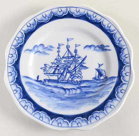 Blue Export Salad/Dessert Plate