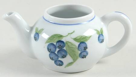Blueberries Toy Teapot No Lid