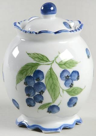 Blueberries Sugar Bowl & Lid